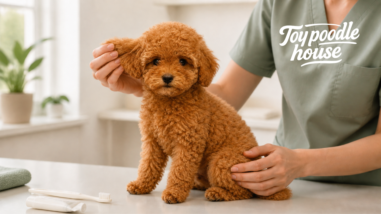 Toy Poodle Health Monitoring Knees, Ears and Teeth
